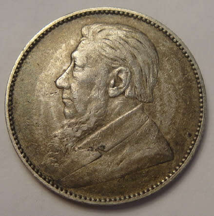 Paul Kruger ZAR: Sterling Silver Shilling of 1897