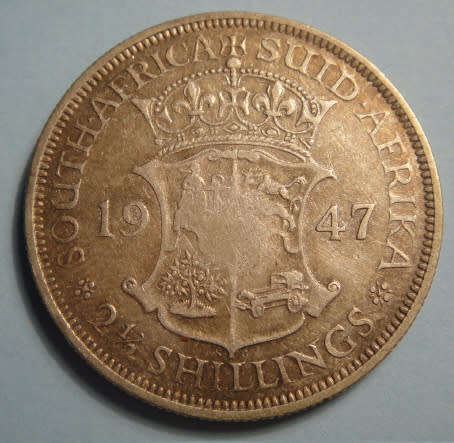 Union of South Africa : The Scarce Half Crown (2/6-) of 1947
