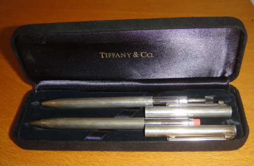 .925 Sterling Silver Vintage Tiffany & Co Ballpoint Pen &Pencil Set