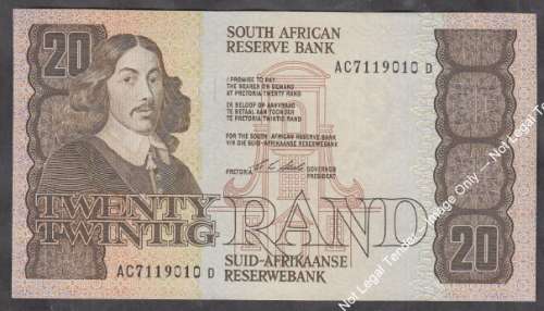 Republic of South Africa : ERROR R20 of C Stals : Horizontal Shift in Printing