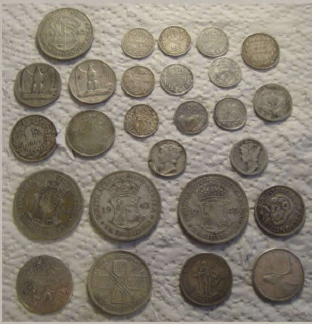 World Silver Coin Collection with George III Shilling of 1787
