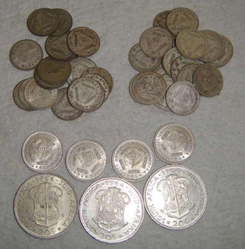Collection of 50% & 80% Silver coins of South Africa