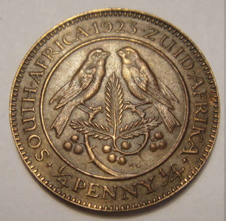 Union of South Africa : Quarter Penny (Farthing) of 1923 (First Year of Issue)