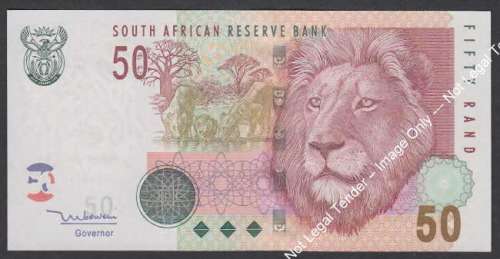 Uncirculated TT Mboweni R50 note (DR0469283C)