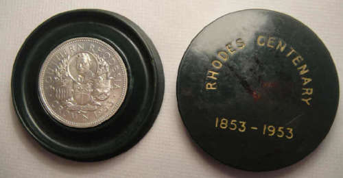 Southern Rhodesia : Rhodes Silver Crown of 1953 in original case of issue