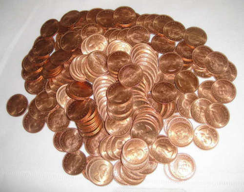 Two Hundred (200) Brilliant Uncirculated South African Half Pennies of 1960