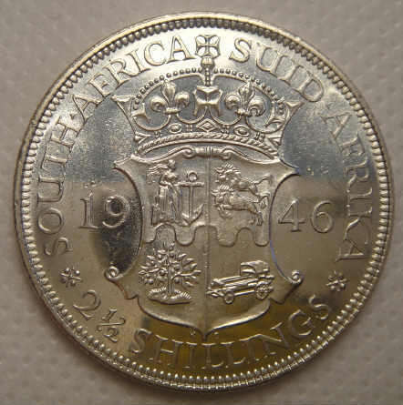 Union of South Africa : PROOF Half Crown of 1946