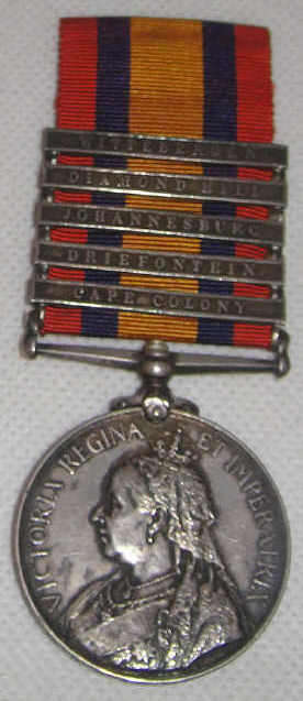 QSA with 5 clasps to 316 Tpr N W Smellie, Ceylon Mounted Infantry