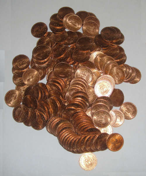 100 x Brilliant Uncirculated South African Half Pennies of 1960