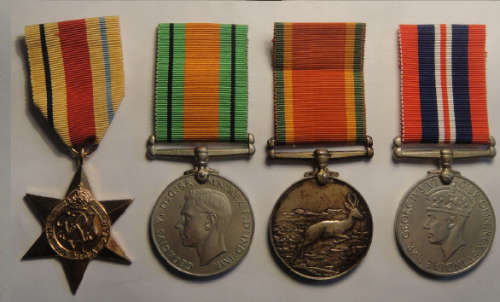 WWII group of 4 medals to 75936 B.W. Mullaney