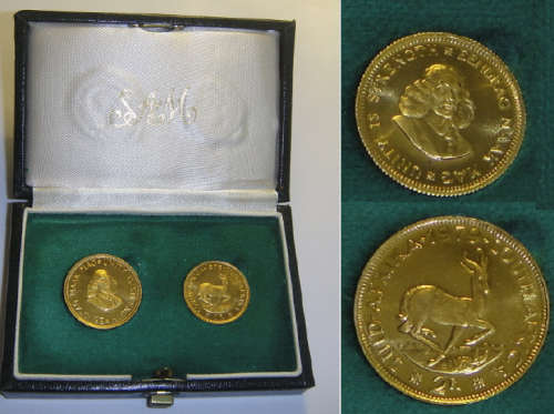 Republic of South Africa : GOLD R1 & R2 Proof Set of 1979