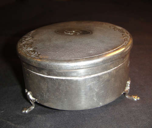 Sterling Silver Jewellery Box : Hallmarked Birmingham B & Co 1963