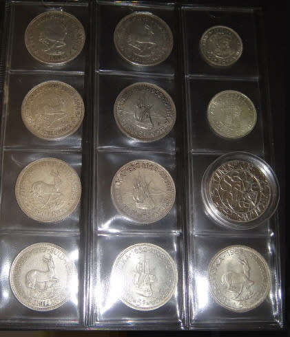 Collection of mainly Silver Crowns of the Union of South Africa