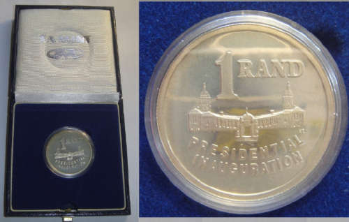 Republic of South Africa : Proof Silver R1 of 1994 (Presidential Inauguration)