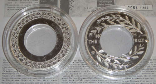 Two 3-Ounce Silver outer rings for the Nelson Mandela 5 OZ Medal
