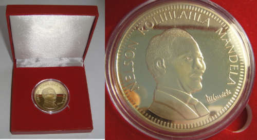 Nelson Mandela Crown-size Medallion (Ten Years of Freedom 1994-2004)