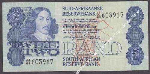 Republic of South Africa : G de Kock : Two Rand Bank Note of 1981