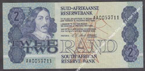 Republic of South Africa : C Stals : Two  Rand Bank Note of 1990