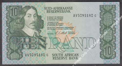 Republic of South Africa : C Stals : Ten Rand Bank Note of 1990