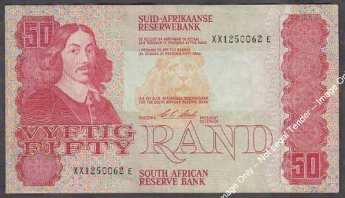 Republic of South Africa : C Stals : XX Replacement Fifty Rand Note of 1990