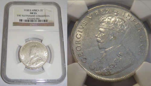 Union of South Africa : Two-Shillings (2/-) of 1930 : NGC graded AU 55