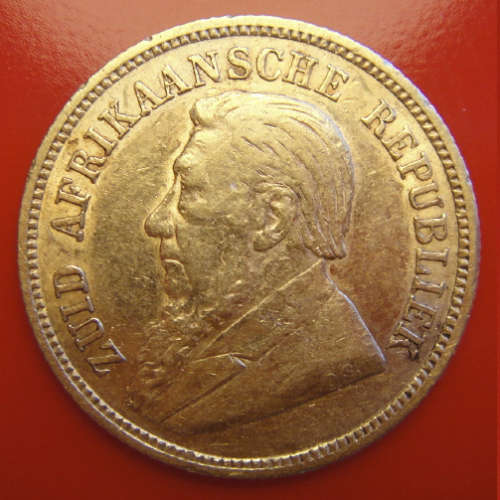 Paul Kruger ZAR GOLD HALF POND of 1892 (Double Shaft)