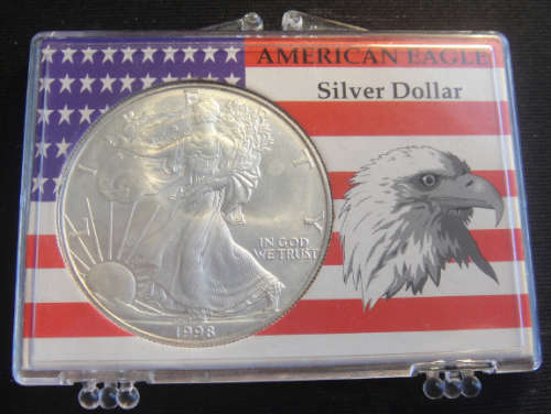 United States of America : American Eagle 1OZ Silver Dollar of 1998 (Mint State)