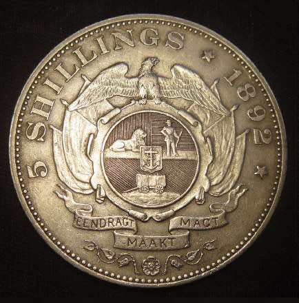 Paul Kruger Z.A.R. Crown (Single Shaft 5/-) of 1892