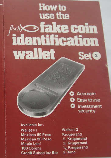 Fisch Fake Coin Identification Wallet (for the Krugerrand Series and gold R2)