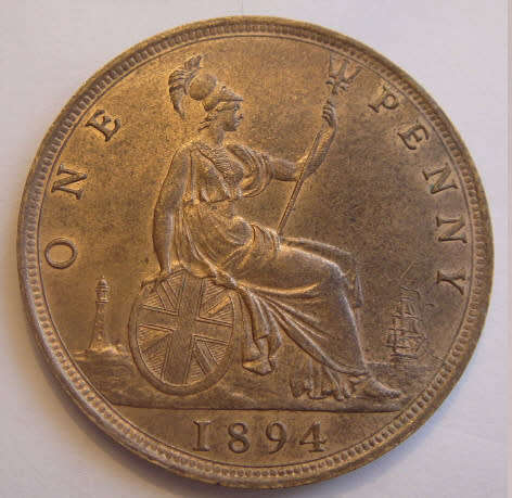Great Britain : One Penny of 1894 (Mint State)