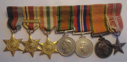 Group of Seven Miniature Second World War Medals