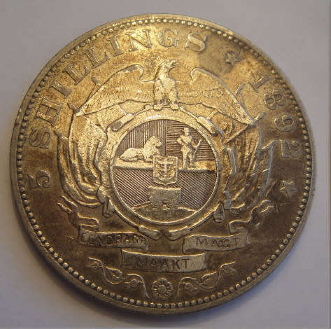 Paul Kruger ZAR: Crown (Single Shaft) of 1892. Extremely Fine Details (Cleaned)