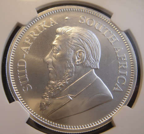 Republic of South Africa: Silver Krugerrand of 2018 (First Releases) : NGC graded MS 70