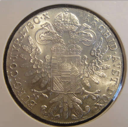Austria : Silver Maria Theresa Thaler dated 1780