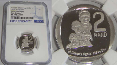 Rep. of South Africa: R2 of 2019 (Childrens Rights) NGC PF 70 Cameo (First Releases)