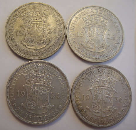 Union of South Africa : Four Half Crowns of King George V