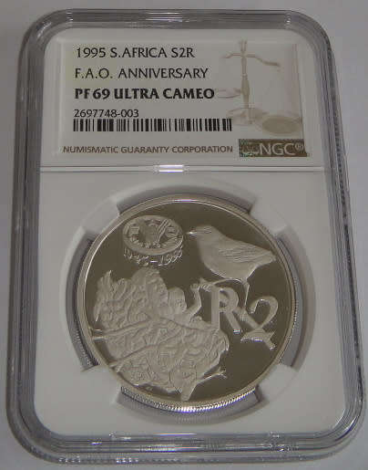 Proof Silver R2 Crown of 1995 (F.A.O. Anniversary) : NGC graded PF69 Ultra Cameo