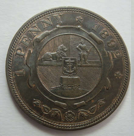 Paul Kruger ZAR : Penny of 1892
