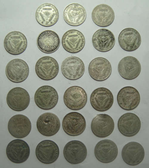 Union of South Africa & Great Britain : 28 Silver Tickeys (1906-1961)