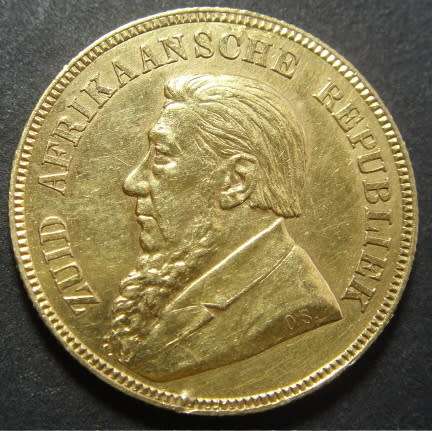 Paul Kruger ZAR : Gold Pond of 1892 (Double Shaft)