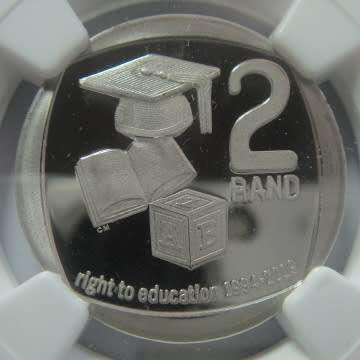 Republic of South Africa : R2 of 2019 (Right to Education) : NGC graded PF 69 Cameo
