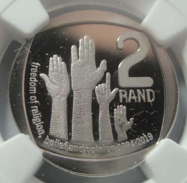 Republic of South Africa : R2 of 2019 (Freedom of Religion) : NGC graded PF 69 Cameo