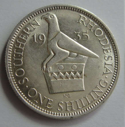 Southern Rhodesia : King George V: Sterling Silver One Shilling (1/-) of 1935