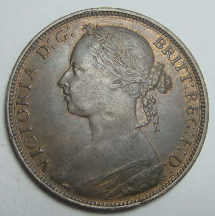 Great Britain : Victorian One penny of 1881 (Uncirculated Condition)