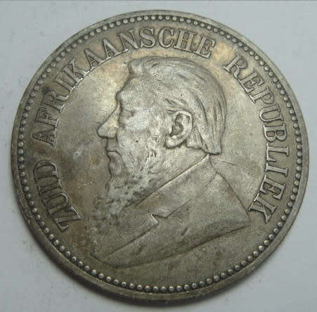 Paul Kruger Z.A.R Half Crown (2/6-) of 1892