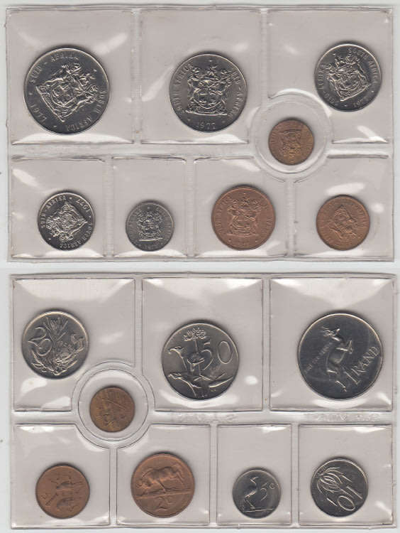Republic of South Africa : Uncirculated Mint Set of 1977