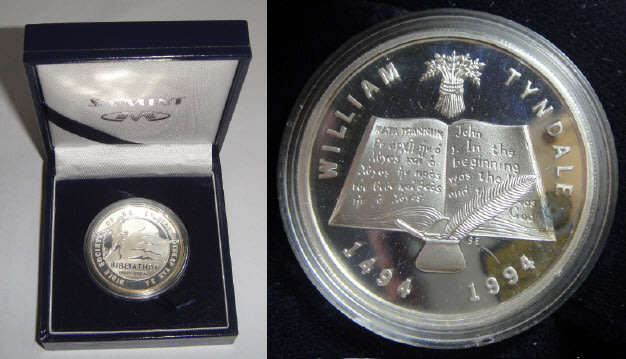 Bibliathon Bible Society of South Africa .999 pure Silver Medal (1494-1994)