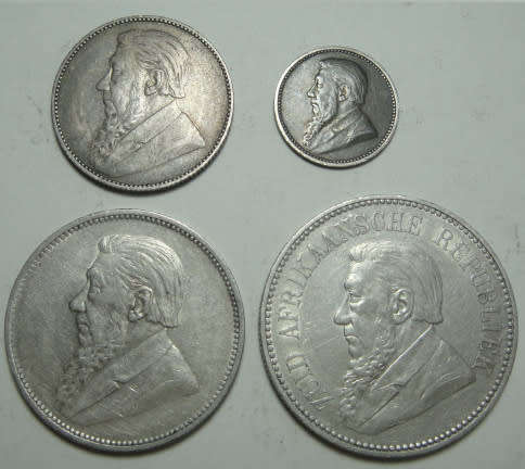 Paul Kruger ZAR: Silver Coin Set of 1896