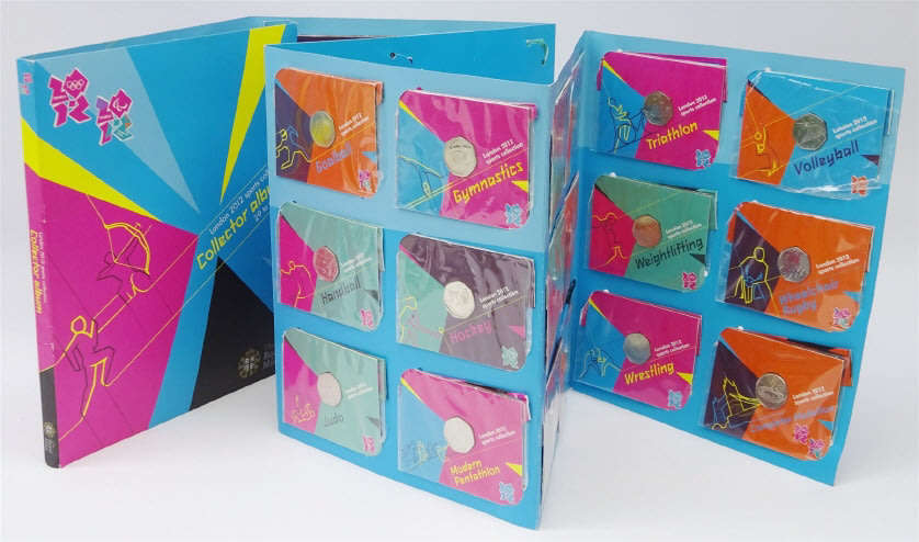 The Royal Mint: London 2012 Olympics: Collectors Album with 29 Sporting 50-Pence Coins