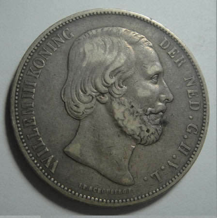 Netherlands: Willem III, Silver 2½ Gulden of 1872